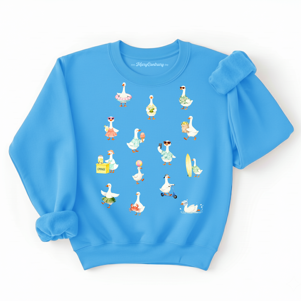 Silly Goose Summer Beach Vacation Sweatshirt