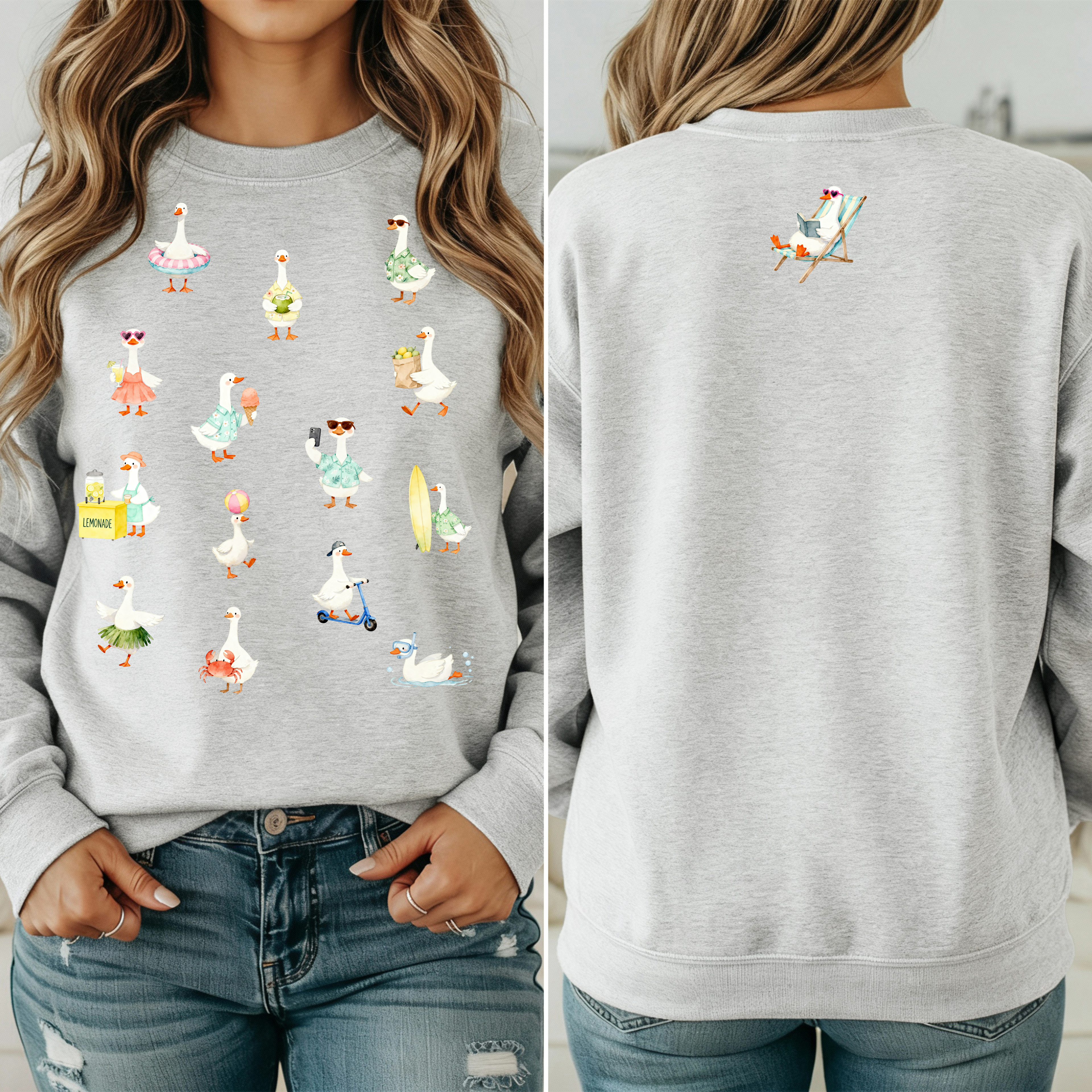 Silly Goose Summer Beach Vacation Sweatshirt
