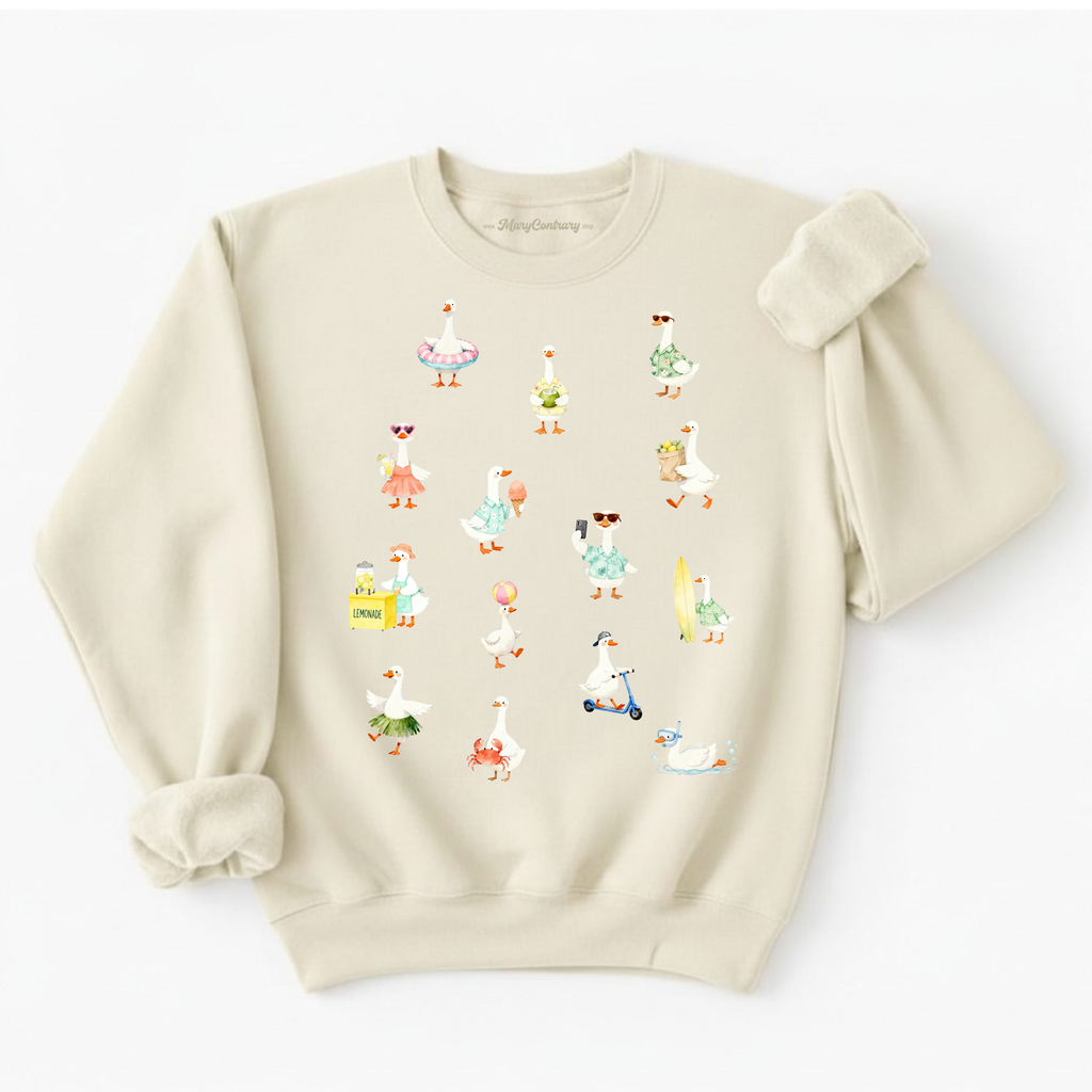 Silly Goose Summer Beach Vacation Sweatshirt